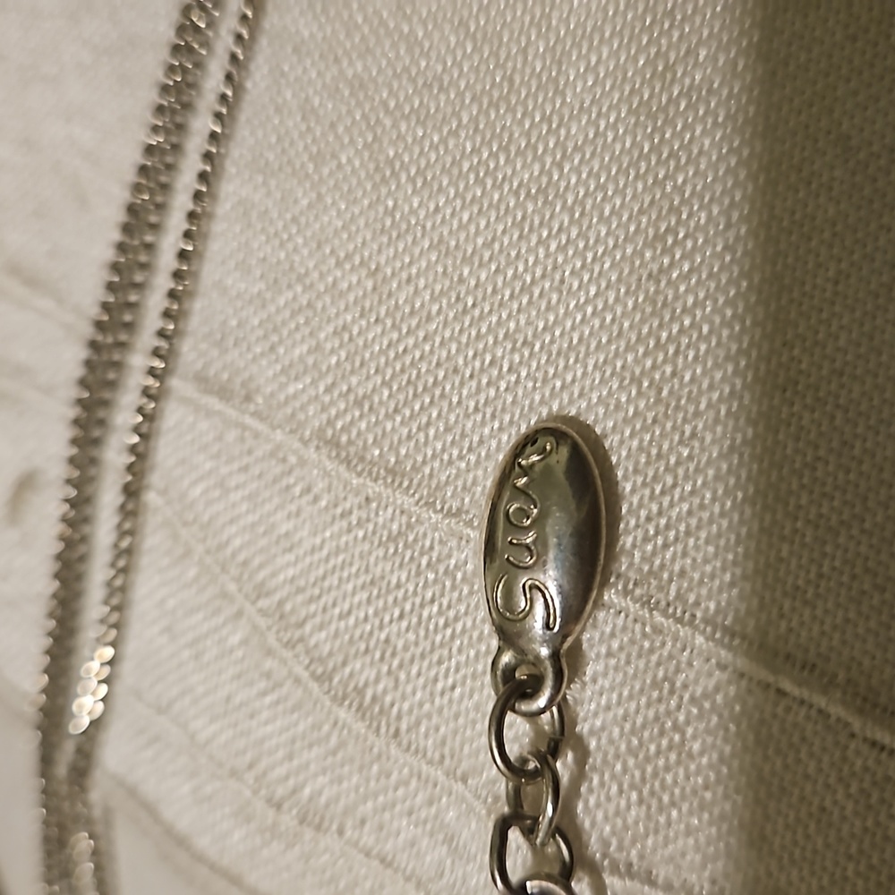 Suen Silver-tone 3 Strand Crystal Pendant Necklace - Picture 6 of 6